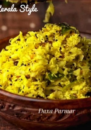A picture of Cabbage Thoran - Kerala Onam Sadhya Side Dish.