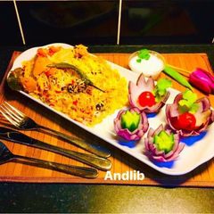A picture of Vegetable Biryani: 🧑🏻‍🍳.