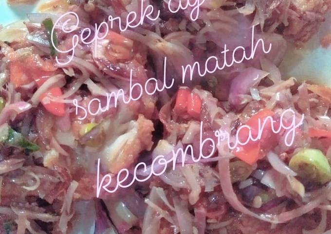 Geprek ayam sambal matah kecombrang