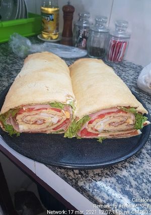 Una foto de Pionono rellenó