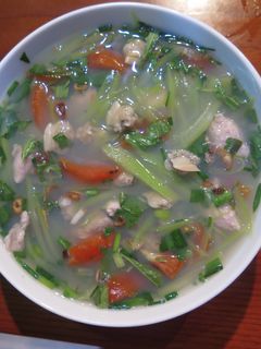 Hình của món Canh ngao nấu bầu.