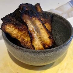 A picture of Vegan Zucchini “bacon”.