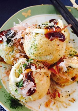 Hình của món Bánh bạch tuộc nướng Takoyaki .