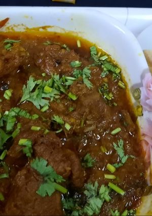 A picture of Bhona gosht (Mutton).