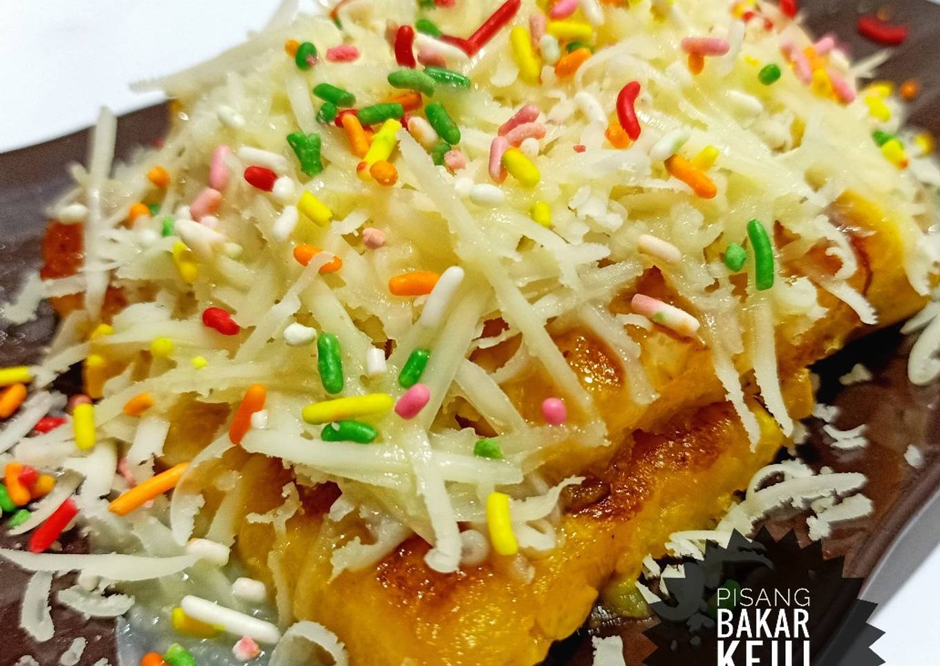 Pisang bakar teflon toping keju