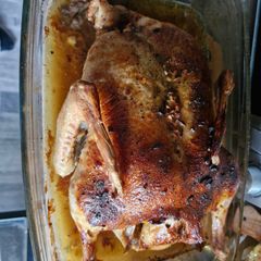 A picture of Mango Curry Roasted Duck in honey glaze.