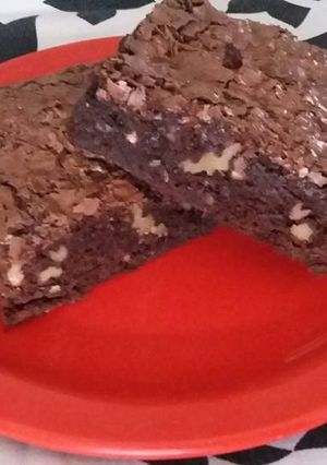 Una foto de Brownies con nuez