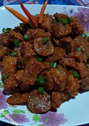 Foto resep Baso kikil bumbu merah