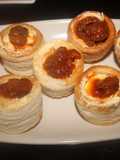 Volovanes con margarina y zamburiñas