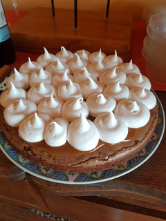 Una foto de Brownie con merengue italiano