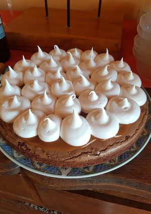Una foto de Brownie con merengue italiano