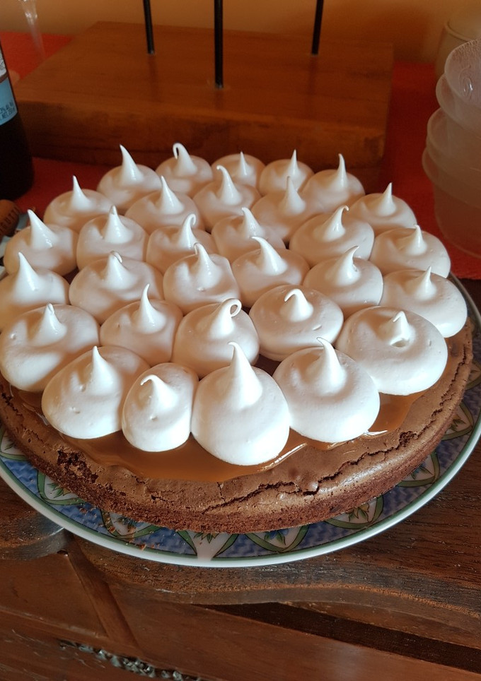 Una foto de Brownie con merengue italiano