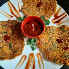 A picture of Oats methi chila.