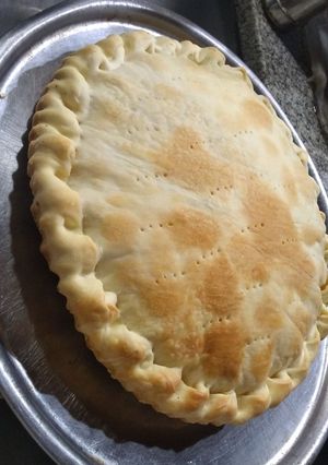Una foto de Tarta de jamón y queso sin huevo