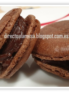 Una foto de Macarons de chocolate