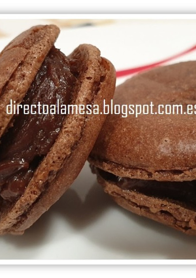 Una foto de Macarons de chocolate