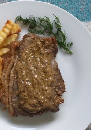 Foto resep Ribs Steak with Perpercorn Sauce