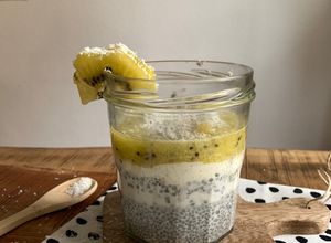 Une photo de ☆Pudding de Chia, Kiwi & Coco☆