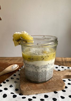 Une photo de ☆Pudding de Chia, Kiwi & Coco☆