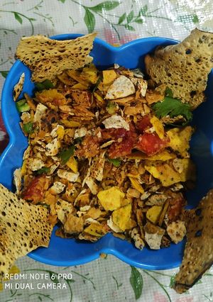 A picture of Papad Chat.