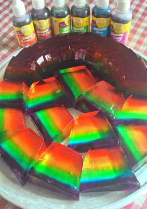 Foto resep Puding Kaca Rainbow