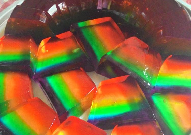 Bahan Puding Kaca Rainbow | Cara Buat Puding Kaca Rainbow Yang Enak dan Simpel