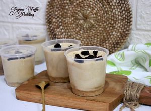 Foto resep Raisin Coffe Puding Busa in Cup