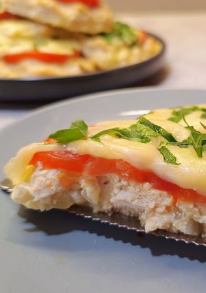 A picture of French-Style Chicken with Cheese and Tomato — Perfect for a Festive Dinner ❤️.