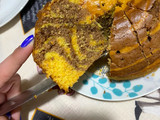 Queque o bizcocho mármol de naranja, zanahoria y chocolate muy esponjoso 🍊🥕🍫
