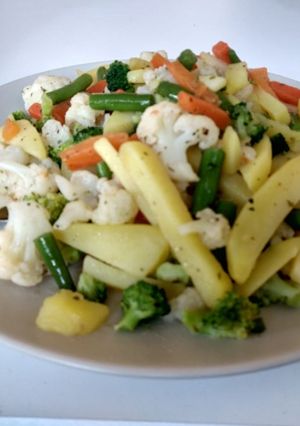 A picture of Blanched Veggies.