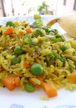 A picture of Beaten rice upma (Aval Upma).