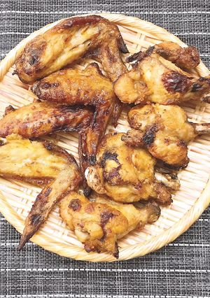 Hình của món Cánh gà chiên bằng nồi chiên không dầu.