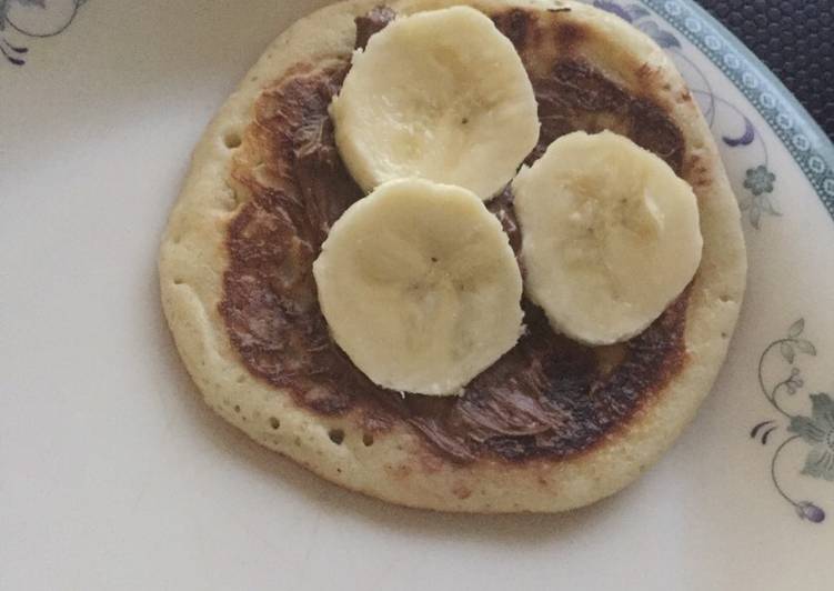 Steps to Cook Quick Pancake with banana 🍌