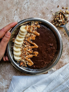 Foto de Papas de Aveia com Banana e Cacau