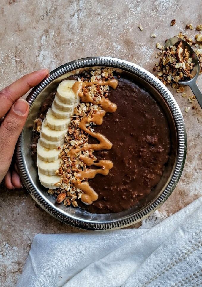Foto de Papas de Aveia com Banana e Cacau