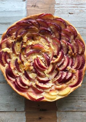 Une photo de Tarte fine aux nectarines