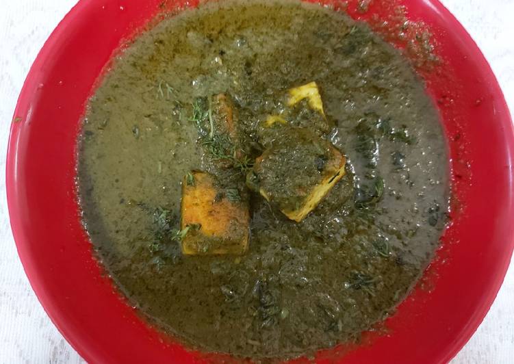Spinach with paneer