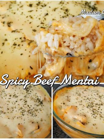 Resep Spicy Beef Mentai Steamed Rice Irit Untuk Jualan