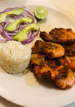Una foto de Camarones a la diabla