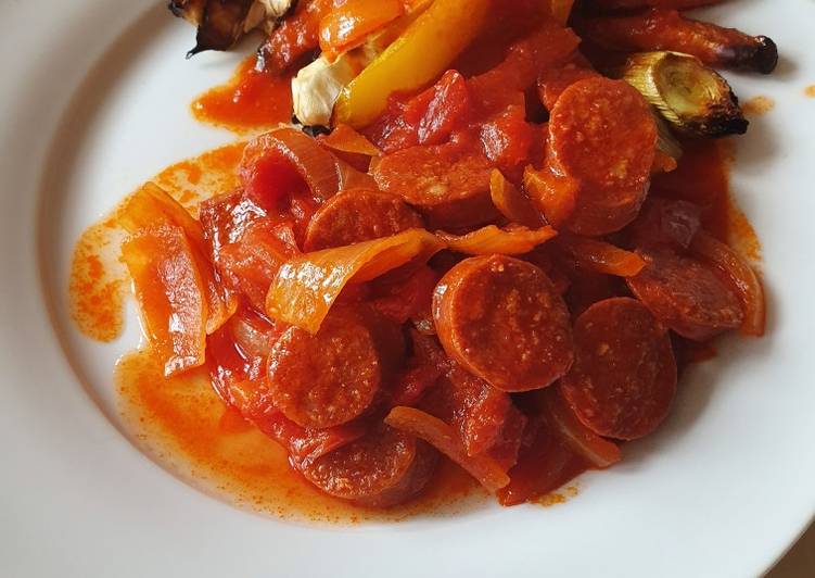 Steps to Prepare Homemade Chorizo and tomatoes