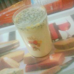 A picture of Orange chia seeds milkshake.