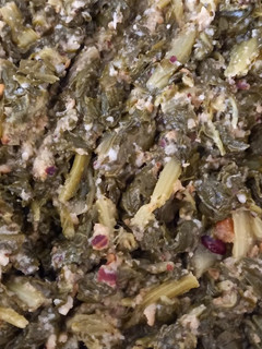 Una foto de Espinacas en salsa de almendras