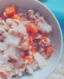 Cháo yến mạch củ cải cà rốt