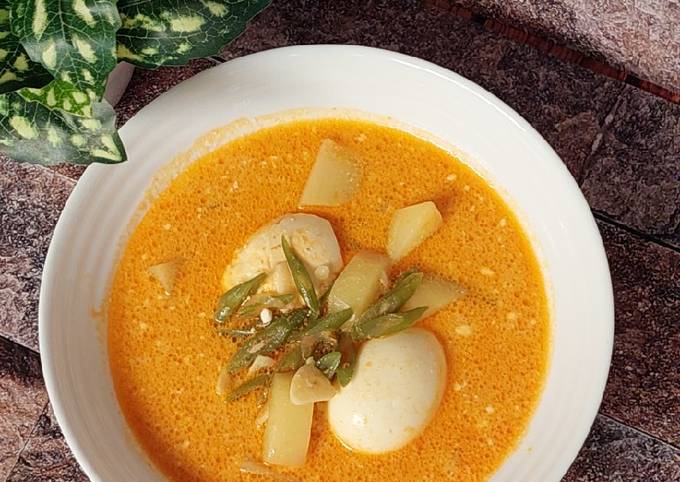 Standar Cara termudah buat Telur Sayur Kuah Santan  nagih banget