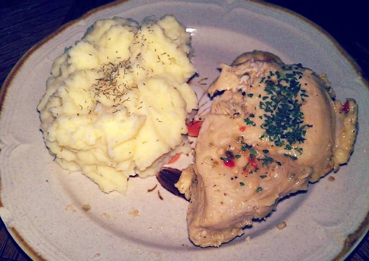 Garlic Wine and Herb Chicken