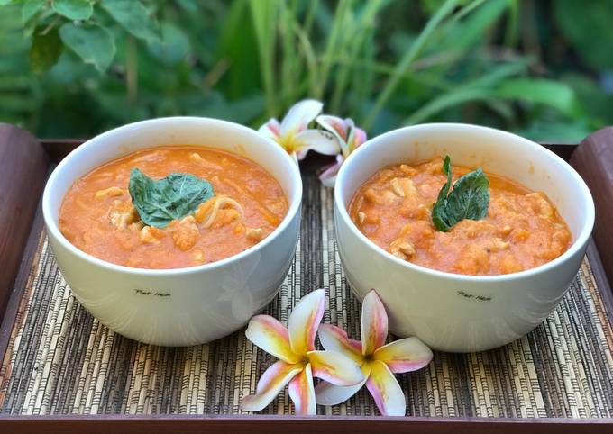 Cara Memasak Sup spaghetti ayam saus bolognese Menu Enak