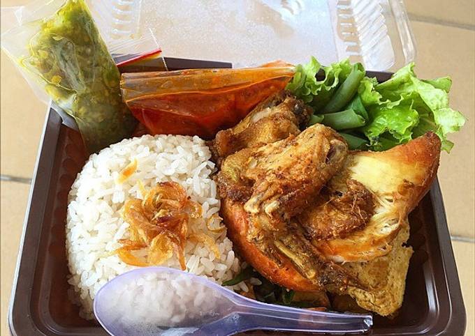 Ayam penyet sambal rawit