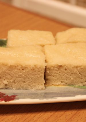 A picture of Karukan cake .