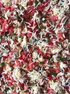Una foto de Pizza Vegetariana patagona