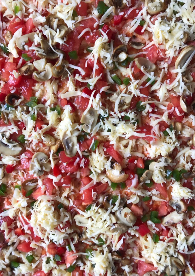 Una foto de Pizza Vegetariana patagona